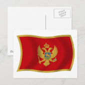 Montenegro Vlag Ansichtkaart Briefkaart (Voorkant / Achterkant)