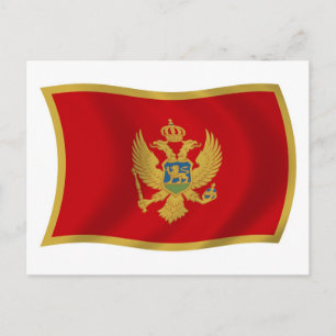 Montenegro Vlag Ansichtkaart Briefkaart