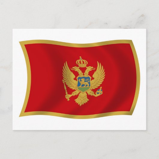 Montenegro Vlag Ansichtkaart Briefkaart (Voorkant)