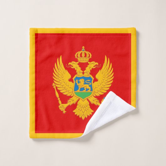 Montenegro vlag bad handdoek (Wasdoekje)