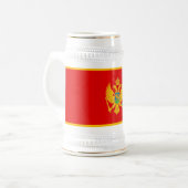 Montenegro vlag bierpul (Voorkant links)