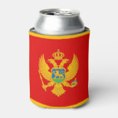 Montenegro vlag blikjeskoeler (Blikje Voorkant)