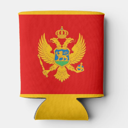 Montenegro vlag blikjeskoeler (Achterkant)