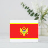 Montenegro vlag briefkaart (Staand voorkant)