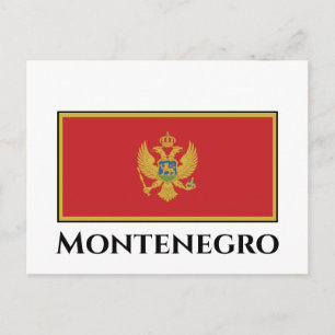 Montenegro vlag briefkaart