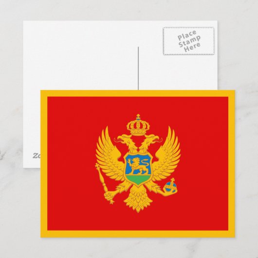 Montenegro vlag briefkaart (Voorkant / Achterkant)