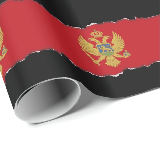 Montenegro vlag cadeaupapier (Rol Hoek)