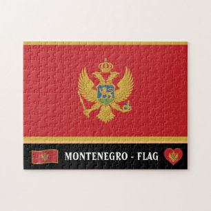 Montenegro vlag en Montenegro land/Montenegro Legpuzzel