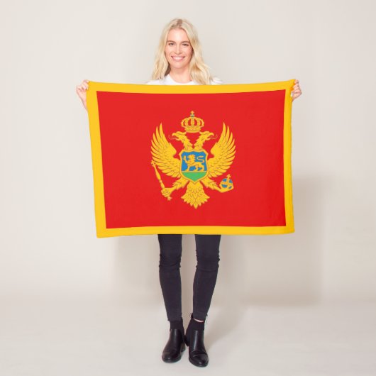 Montenegro vlag fleece deken (In situ)