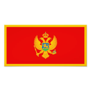 Montenegro Vlag Foto Afdruk