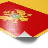 Montenegro vlag foto afdruk (Hoek)