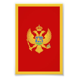 Montenegro vlag foto afdruk