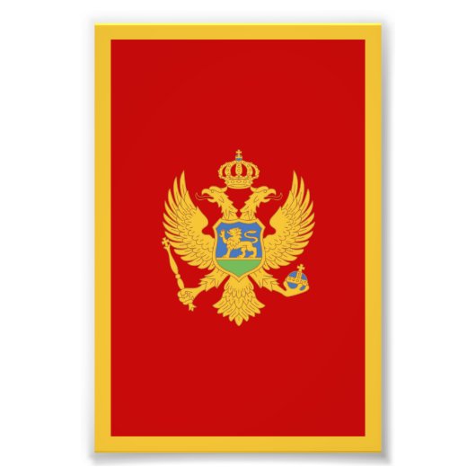 Montenegro vlag foto afdruk (Voorkant)