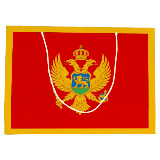 Montenegro vlag groot cadeauzakje (Achterkant)