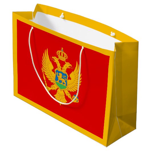 Montenegro vlag groot cadeauzakje (Achterkant Gekanteld)