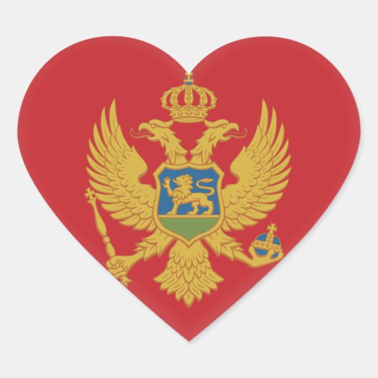 Montenegro vlag hart sticker (Voorkant)