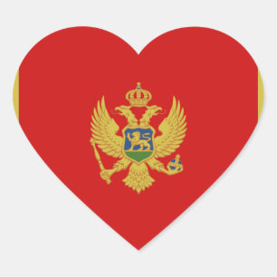 Montenegro Vlag Hart Sticker