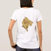 Montenegro Vlag + Kaart + Tekst T-shirt (Achterkant)