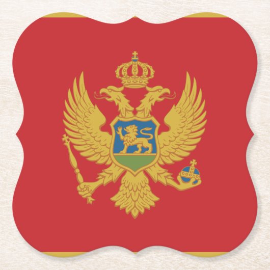 Montenegro vlag kartonnen onderzetters (Voorkant)