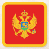 Montenegro vlag kartonnen onderzetters (Voorkant)