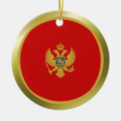 Montenegro-vlag Keramisch Ornament (Voorkant)