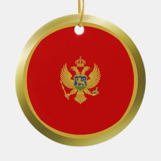 Montenegro-vlag Keramisch Ornament (Voorkant)