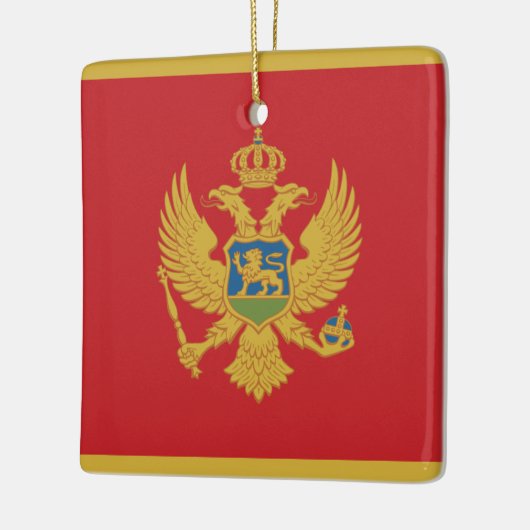 Montenegro vlag keramisch ornament (Links)