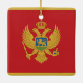 Montenegro vlag keramisch ornament (Achterkant)