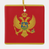 Montenegro vlag keramisch ornament (Voorkant)