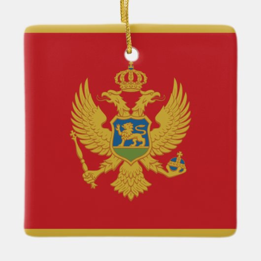 Montenegro vlag keramisch ornament (Voorkant)