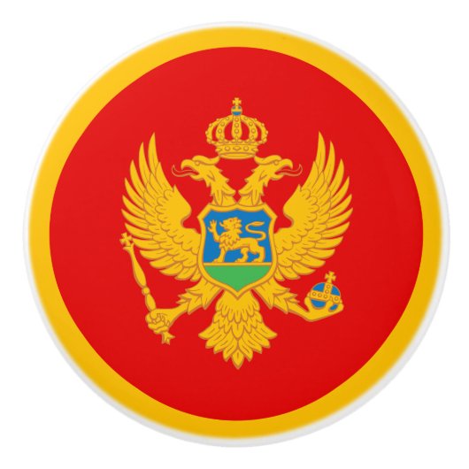 Montenegro vlag keramische knop (Voorkant)