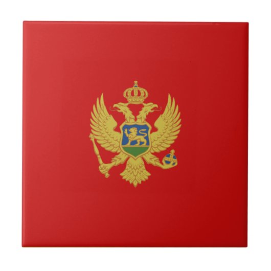 Montenegro Vlag Keramische Tegel Tegeltje (Voorkant)