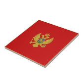 Montenegro Vlag Keramische Tegel Tegeltje (Zijkant)