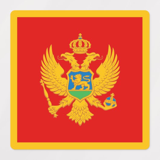 Montenegro vlag labels (Design 1)