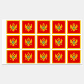 Montenegro vlag labels (Vel)