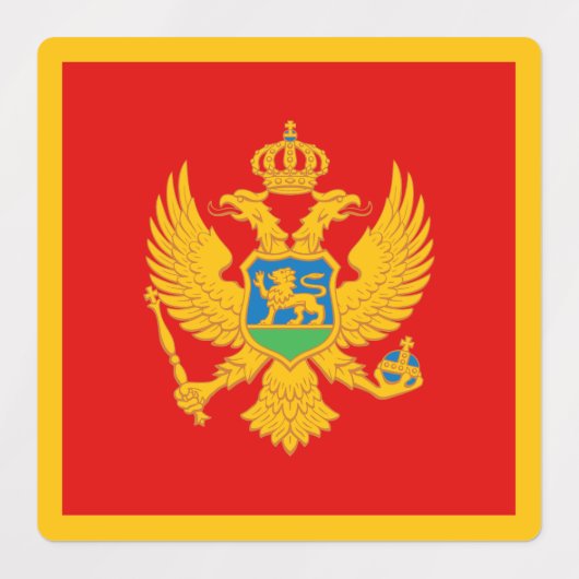 Montenegro vlag labels (Design 2)
