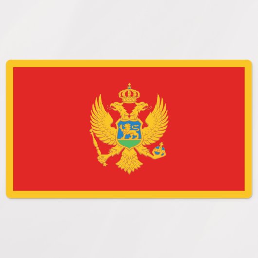 Montenegro vlag labels (Design 2)