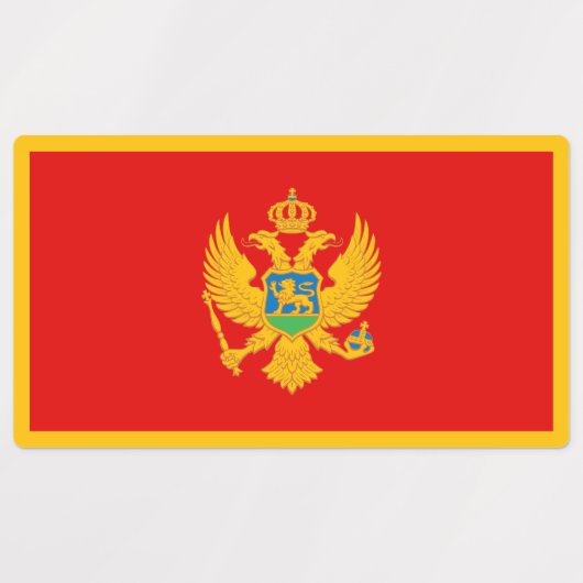 Montenegro vlag labels (Design 1)