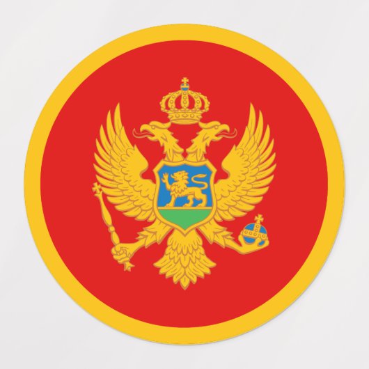 Montenegro vlag labels (Design 2)