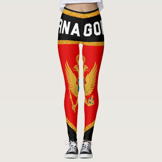Montenegro vlag leggings (Voorkant)
