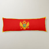 Montenegro vlag lichaamskussen (Achterkant)