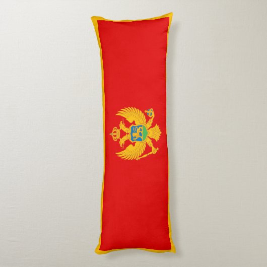 Montenegro vlag lichaamskussen (Achterkant (Verticaal))