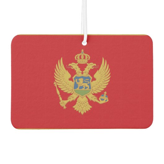 Montenegro vlag luchtverfrisser (Voorkant)
