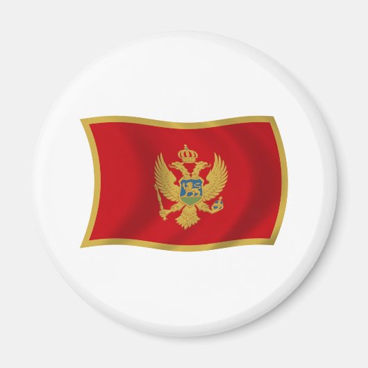 Montenegro Vlag Magneet (Voorkant)
