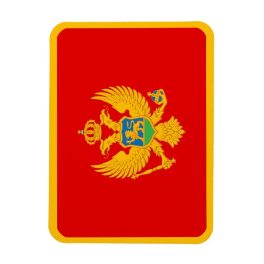 Montenegro vlag magneet (Verticaal)
