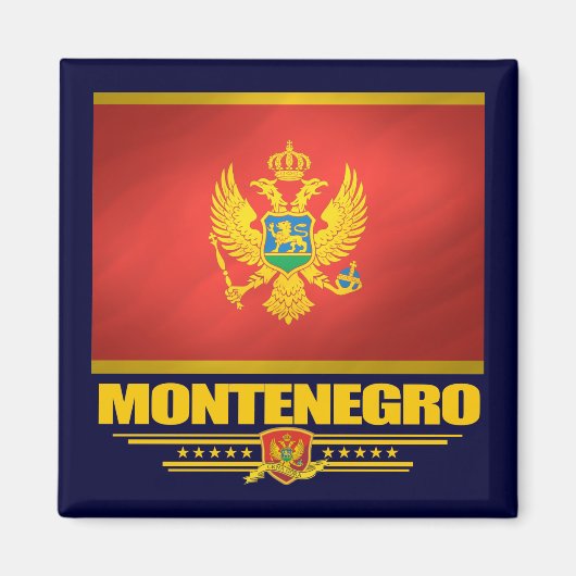 Montenegro vlag magneet (Voorkant)