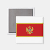 Montenegro vlag magneet (Voorkant / Achterkant)