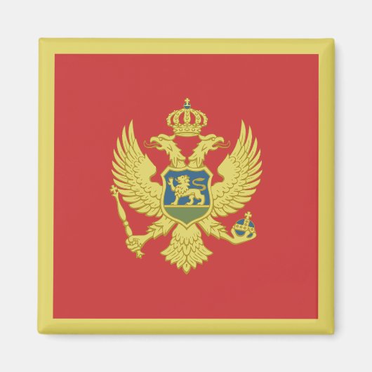 Montenegro vlag magneet (Voorkant)