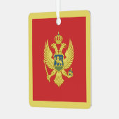 Montenegro vlag metalen ornament (Voorkant links)
