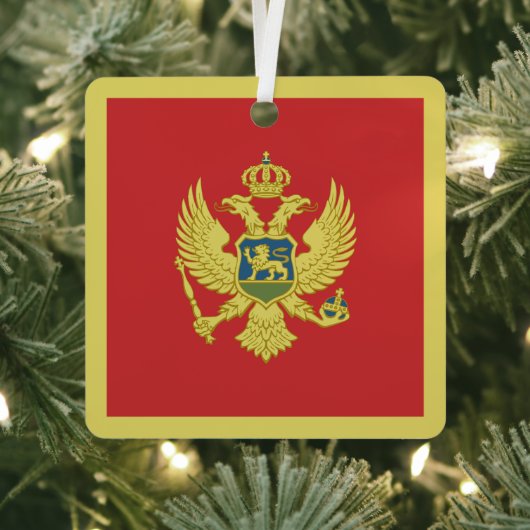 Montenegro vlag metalen ornament (Insitu)
